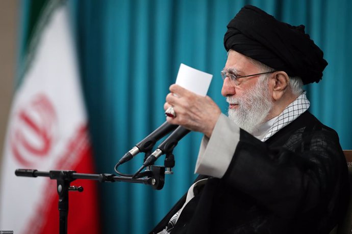 June 11, 2025, Tehran, Iran: Iranian Supreme Leader Ayatollah ALI KHAMENEI speaks during a meeting with the members of the Islamic Consultative Assembly, Iranian Parliament, in Tehran.
