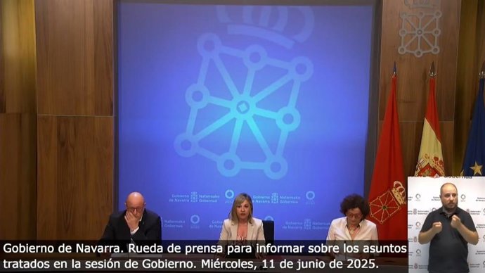 Rueda de prensa tras la sesión del pasado miércoles, emitida ya con el servicio de interpretación en lengua de signos.