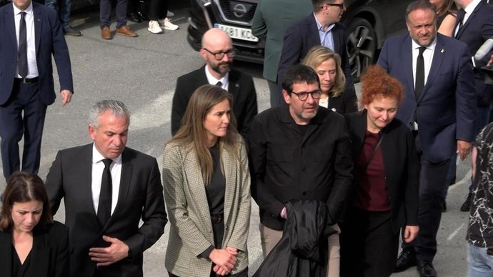 Archivo - La ministra durante el funeral por uno de los mineros fallecido en Cerredo.