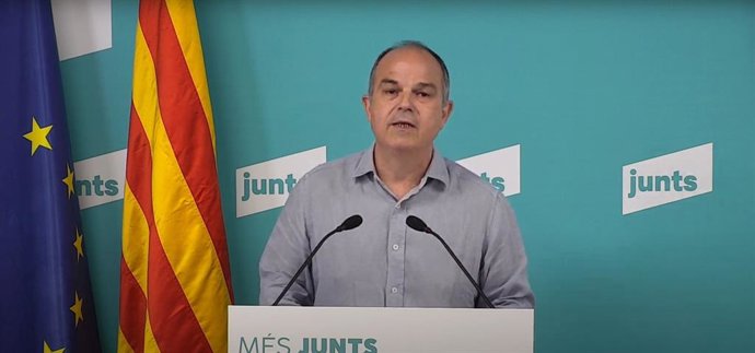 O secretário-geral da Junts, Jordi Turull, no Consell Nacional.