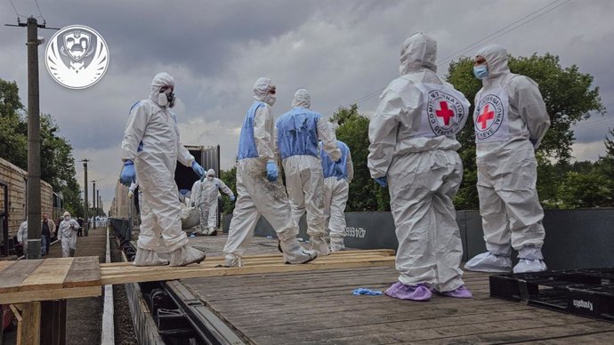 Entrega de restos mortales de ucranianos fallecidos en la guerra con Rusia