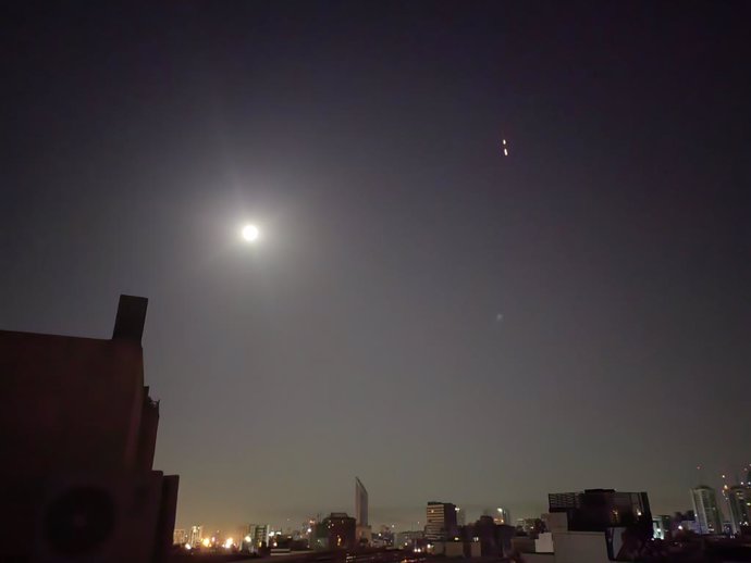 TEHRAN, June 14, 2025  -- This photo taken on June 14, 2025 shows a view of Tehran after Israeli airstrikes, in Iran.