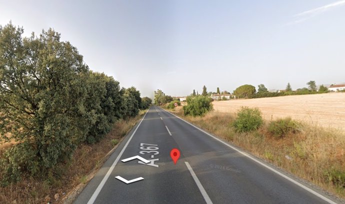 Punto kilométrico de la A-367 donde se ha producido el accidente.