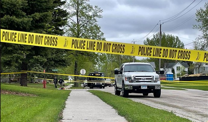 13 de julho de 2024: A cena do crime de 16 de maio de 2024 em Crookston, Minnesota.