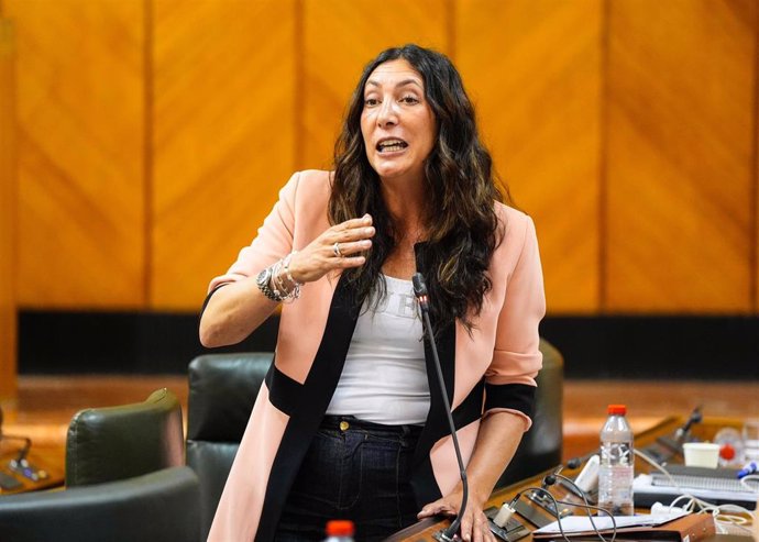 La consejera de Inclusión Social, Juventud, Familias e Igualdad, Loles López, en Pleno del Parlamento.