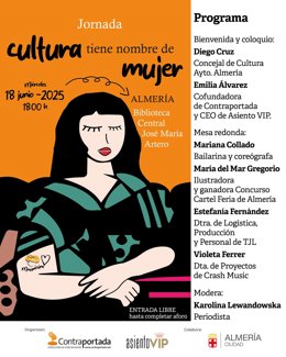 Imagen del cartel de la jornada 'Cultura tiene nombre de mujer'.