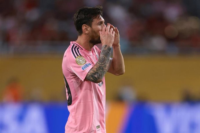 Leo Messi durante el Al Ahly-Inter Miami en el Hard Rock Stadium del Mundial de Clubes