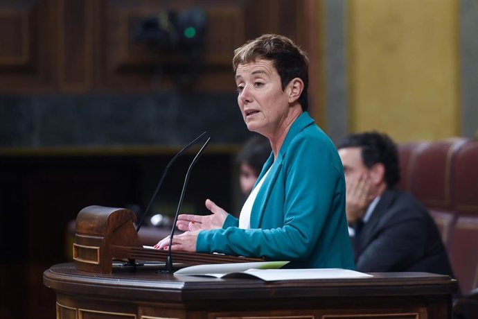 Archivo - La diputada de Bildu Isabel Pozueta.