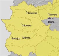 Aemet activará este lunes avisos por calor y tormentas en Extremadura