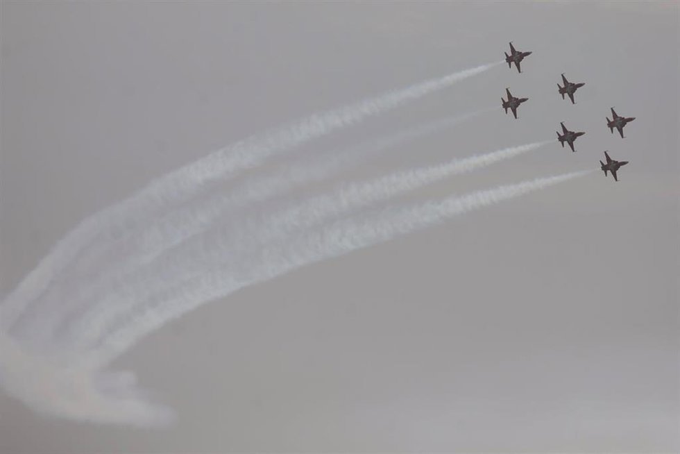 Festival aéreo Aire 2025, en el Centro Deportivo y Cultural del Ejército del Aire y del Espacio (C.D.S.C.M.E.A.) 'Fernández de Tudela', a 15 de junio de 2025, en San Javier, Región de Murcia (España).