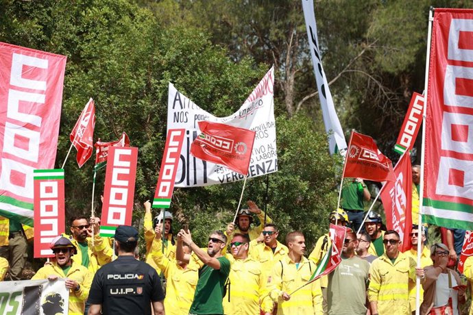 Protestas a principios de mes en Sevilla para denunciar falta de seguridad y mejoras laborales de la plantilla.