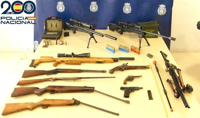 Armas de fuego intervenidas por la Policía Nacional
