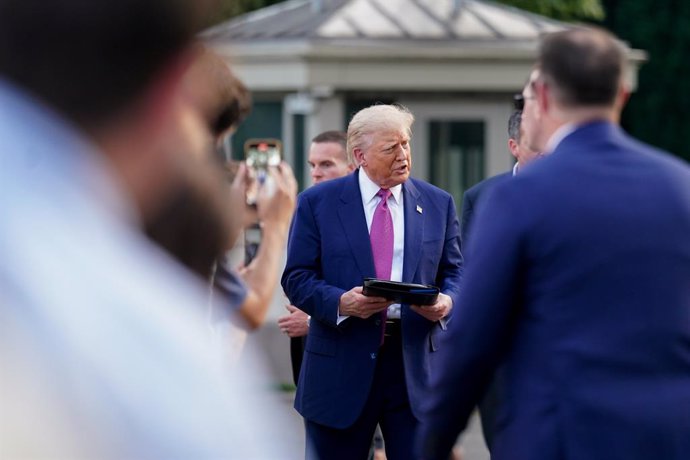 June 12, 2025, Washington, District Of Columbia, USA: United States President Donald J Trump during the Congressional picnic on the South Lawn of the White House in Washington, DC, US, on Thursday, June 12, 2025. Senate Republicans seeking to put their ma