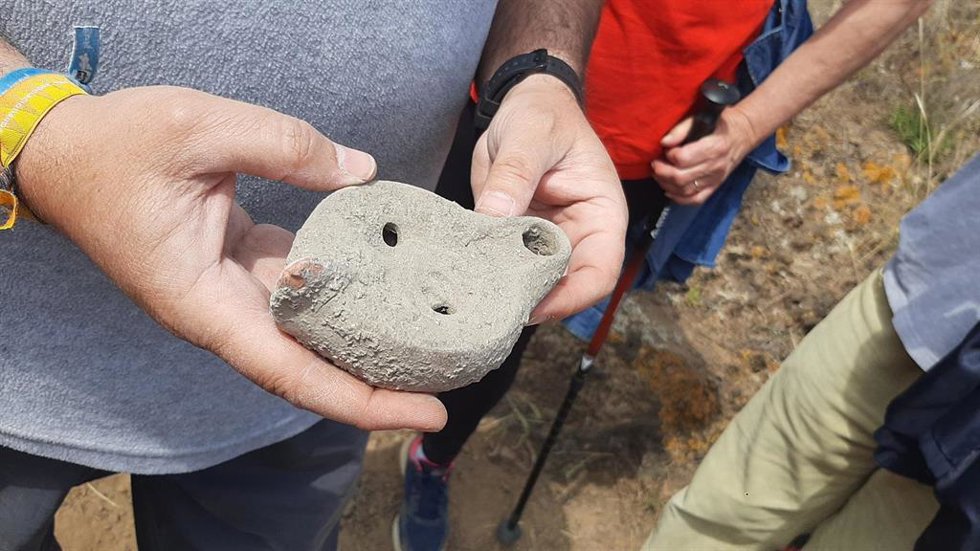 Pieza cerámica hallada en las excavaciones arqueológicas en el Cabezo María de Antas (Almería).