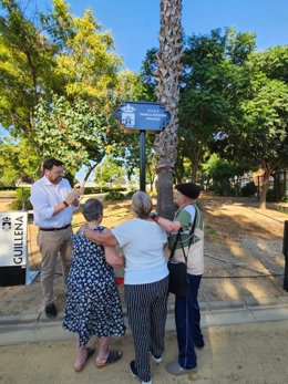 Rotulación del Parque municipal Los Naranjales de Guillena
