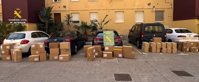 Tabaco de contrabando incautado al desmantelar una red que operaba desde el Campo de Gibraltar