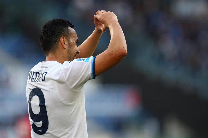 Archivo - El atacante español Pedro Rodríguez celebra un gol con la SS Lazio.
