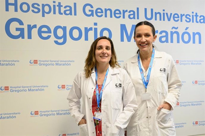 Mariana Bastos, hematóloga del Hospital Gregorio Marañón y coordinadora del Grupo de Linfomas Agresivos de GELTAMO, así como coordinadora del estudio en el centro madrileño; y Carolina Martínez Laperche, farmacéutica del Servicio de Hematología del centro