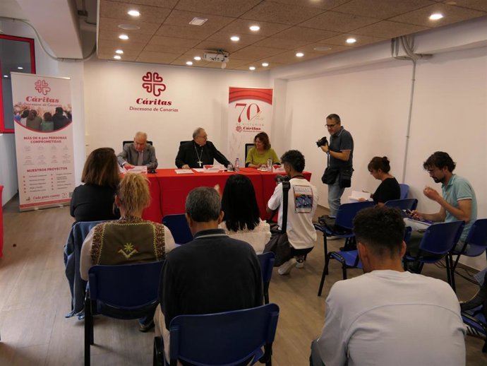 Rueda de prensa de Cáritas Diocesana de Canaria