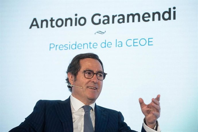 El presidente de la CEOE, Antonio Garamendi