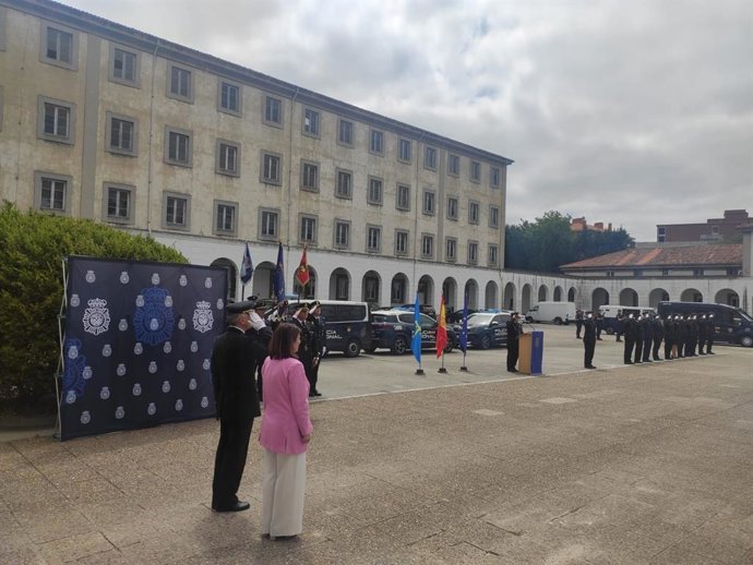 Adriana Lastra, en el acto del Día de las víctimas del terrorismo en la Policía Nacional de Asturias