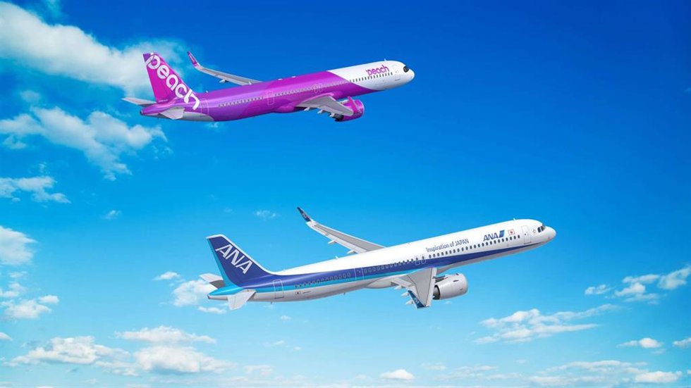 Aviones Airbus de ANA Holdings.