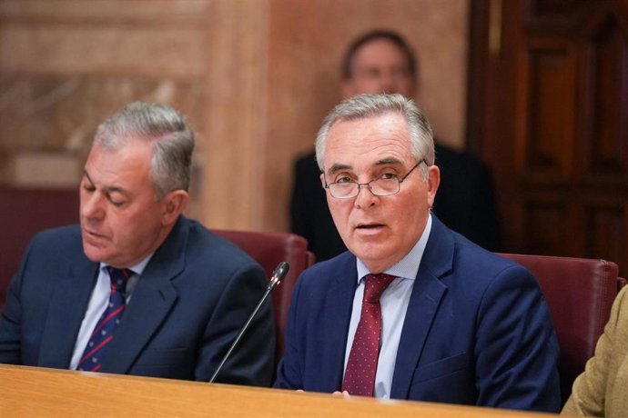 Archivo - El teniente de alcalde del Ayuntamiento de Sevilla y delegado de Hacienda, Juan Bueno durante un pleno (imagen de archivo). 