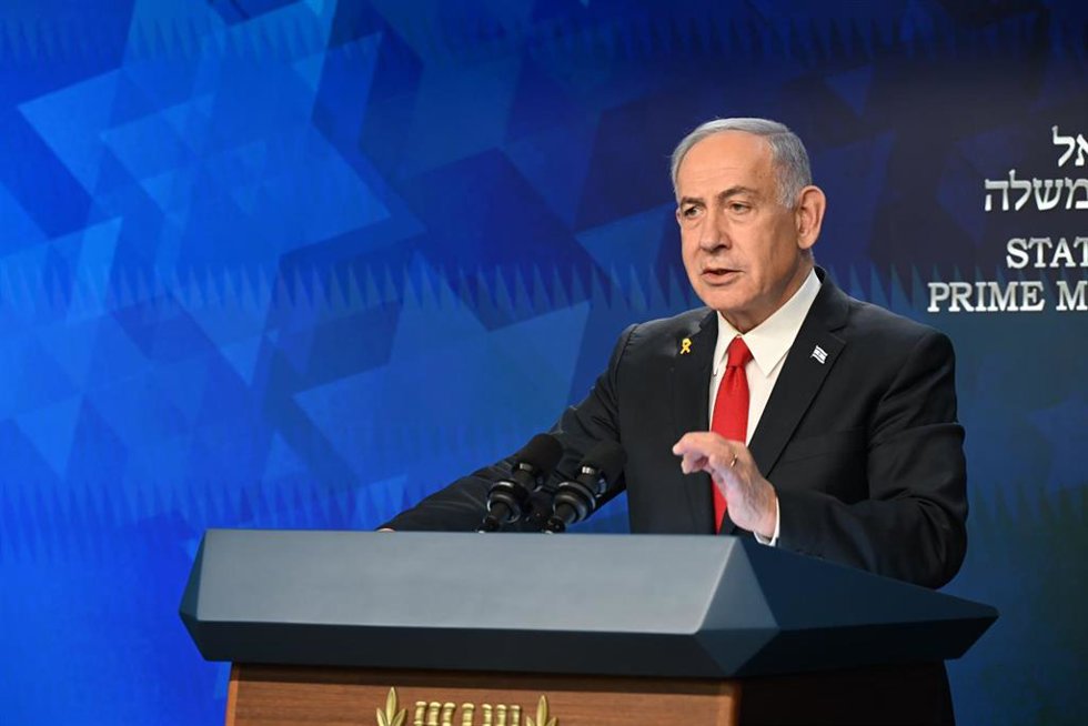 El primer ministro de Israel, Benjamin Netanyahu, durante una rueda de prensa en Jerusalén (archivo)