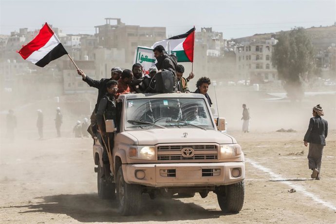Archivo - Imagen de archivo de los hutíes de Yemen.