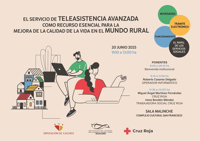 Cartel de la jornada formativa sobre teleasistencia avanzada