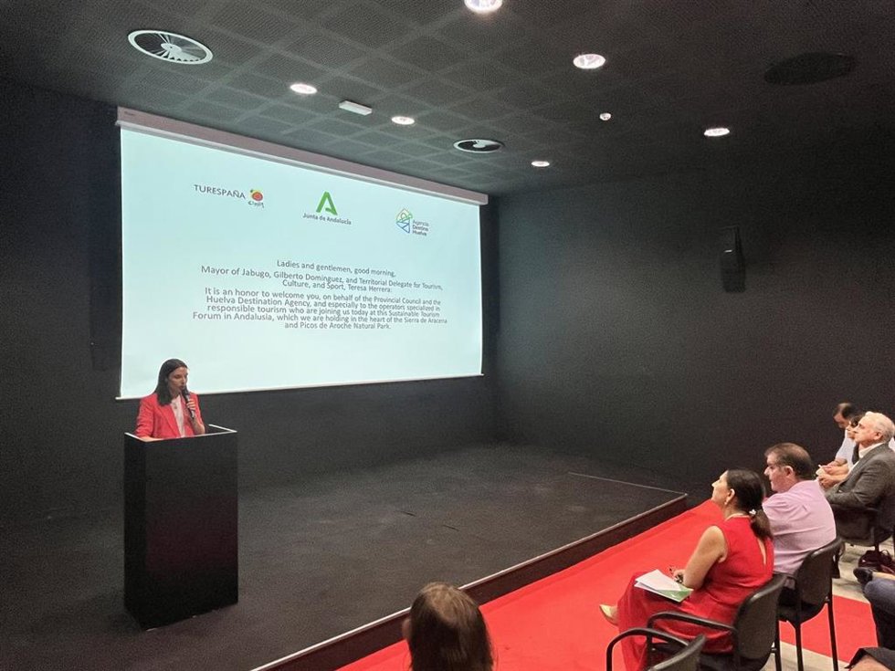Foro de Turismo Sostenible en Andalucía celebrada en Jabugo (Huelva).