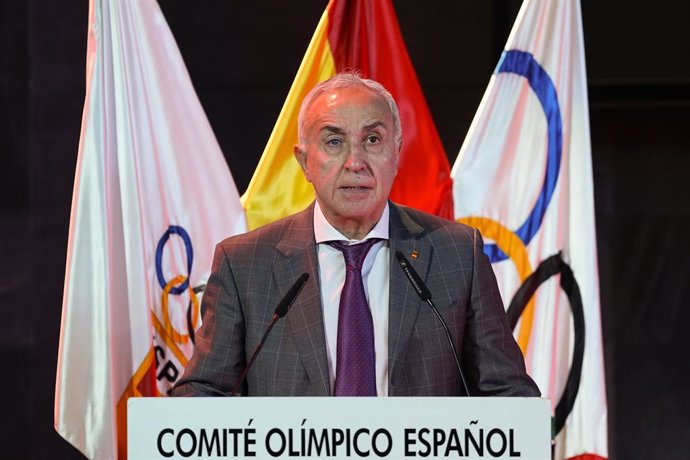 Alejandro Blanco, President of the Spanish Olympic Committee COE, attends during the presentation of honors by the Spanish Olympic Committee held at the COE headquarters on May 28, 2025, in Madrid, Spain.