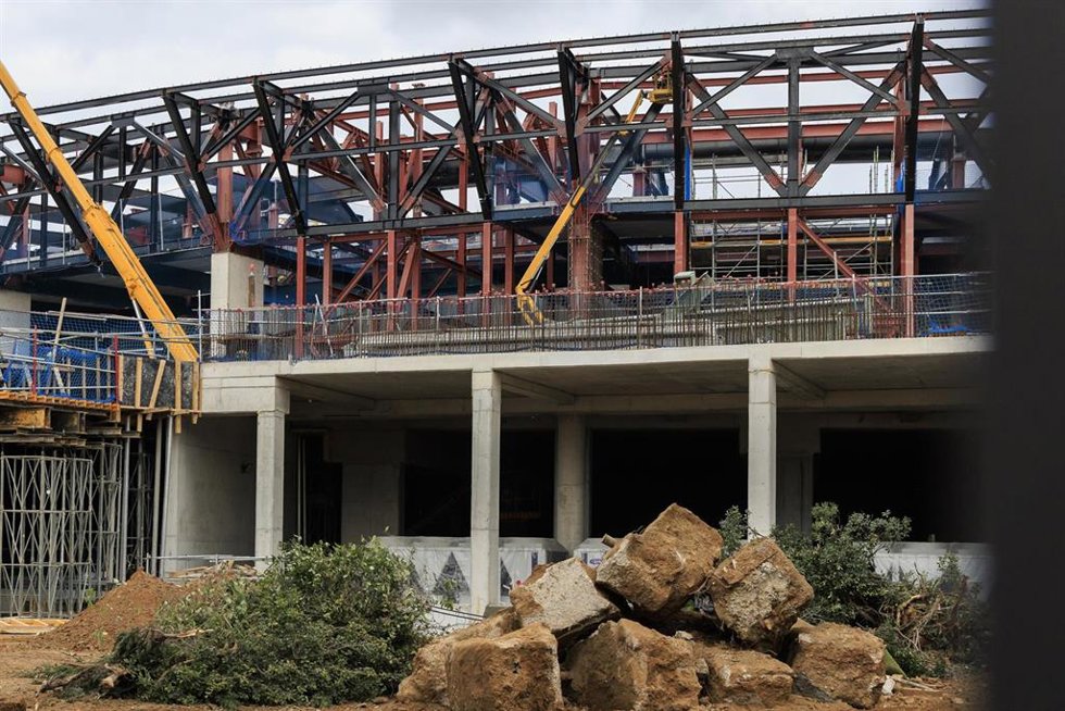 Archivo - Details of the works on the new FC Barcelona stadium at Spotify Camp Nou on February 11, 2025 in Barcelona, Spain.