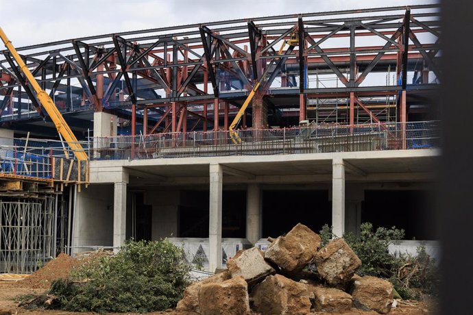 Archivo - Details of the works on the new FC Barcelona stadium at Spotify Camp Nou on February 11, 2025 in Barcelona, Spain.