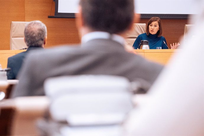 Archivo - La presidenta del Congreso de los Diputados, Francina Armengol, cuando compareció en la Comisión sobre mascarillas 