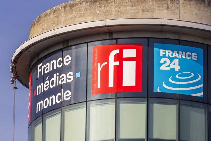 Archivo - April 3, 2025, Issy Les Moulineaux, France, France: Issy Les Moulineaux, France April 3, 2025 - View of France Medias Monde headquarters. French public broadcasting unions are protesting against the government s proposed merger of the companies.