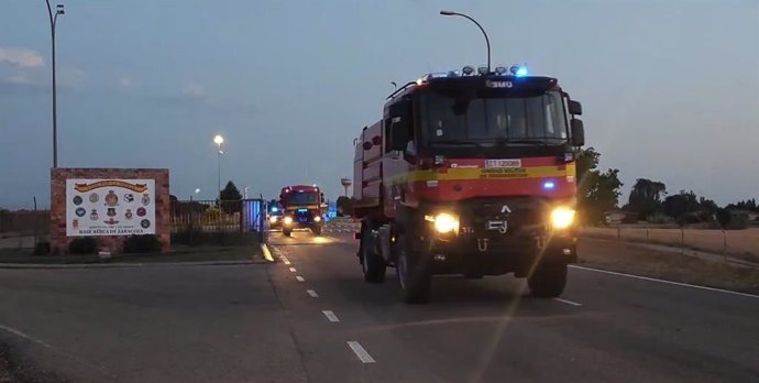 La UME se despliega en los municipios afectados por las inundaciones en Aragón