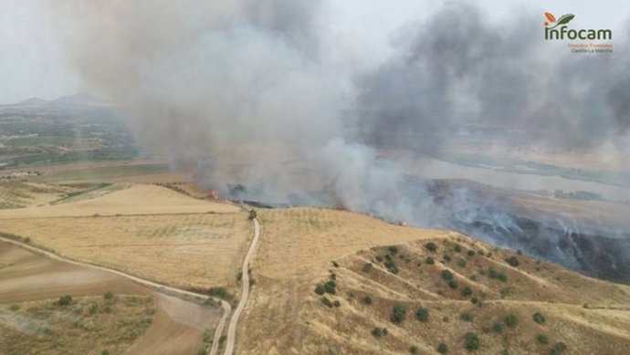 Incendio en el paraje de Burujón.