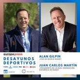 Foto: Alan Gilpin y Juan Carlos Martín, protagonistas este miércoles de los Desayunos Deportivos de EP