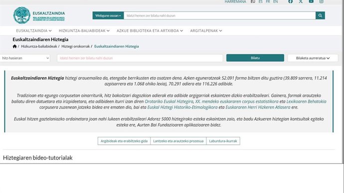 Euskaltzaindiaren Hiztegia sarean