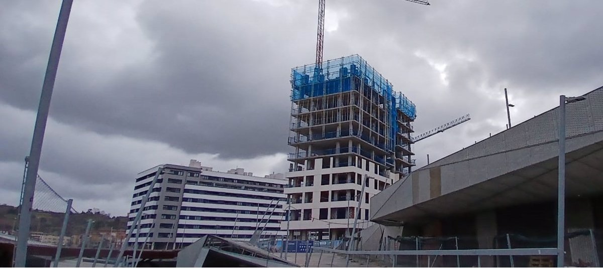 El sector de la construcción de Gipuzkoa crece un 1,6% y es el más rezagado en recuperar los niveles de 2019