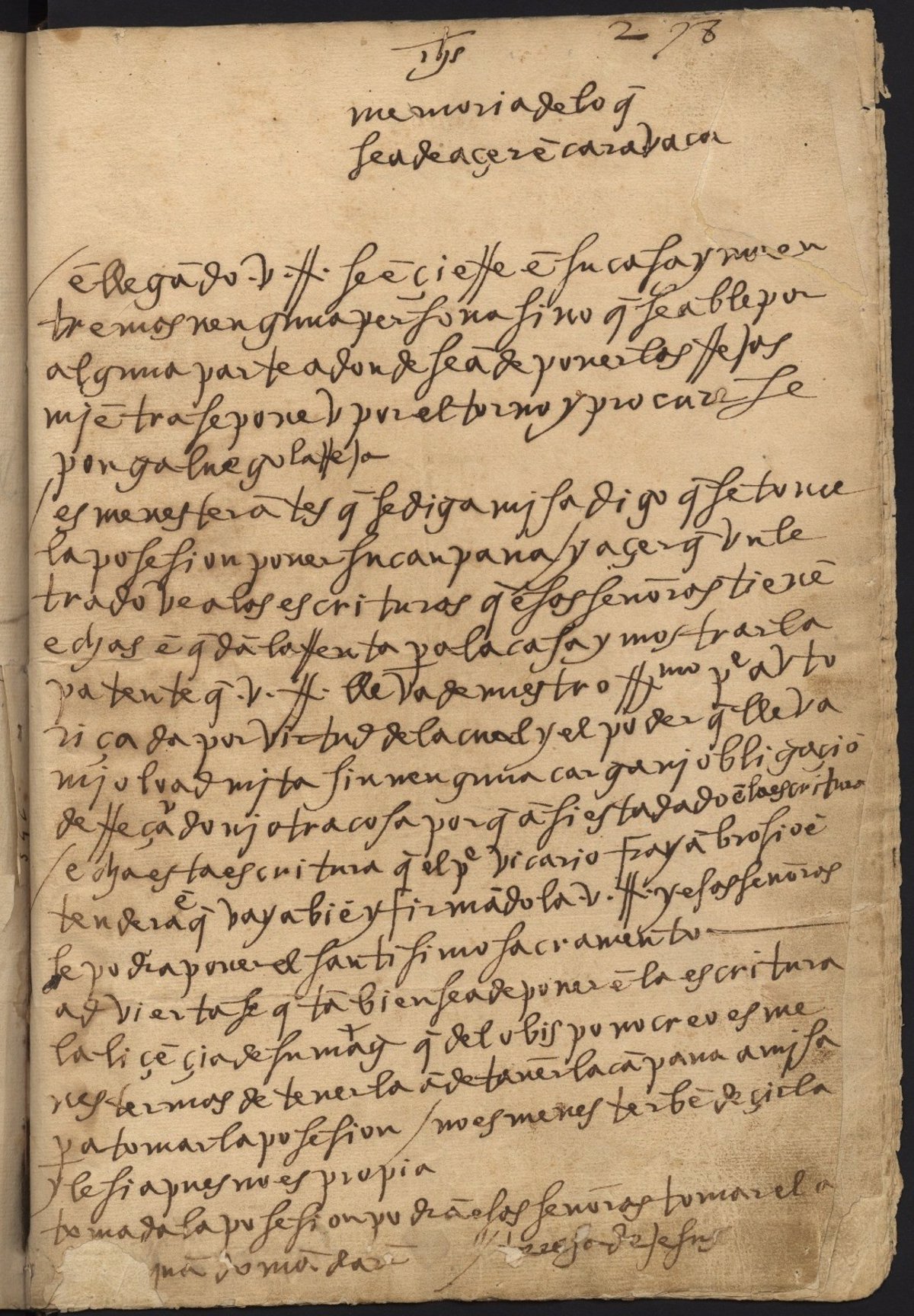 Cultura digitaliza la carta de Santa Teresa sobre la fundación del convento de las Carmelitas Descalzas de Caravaca