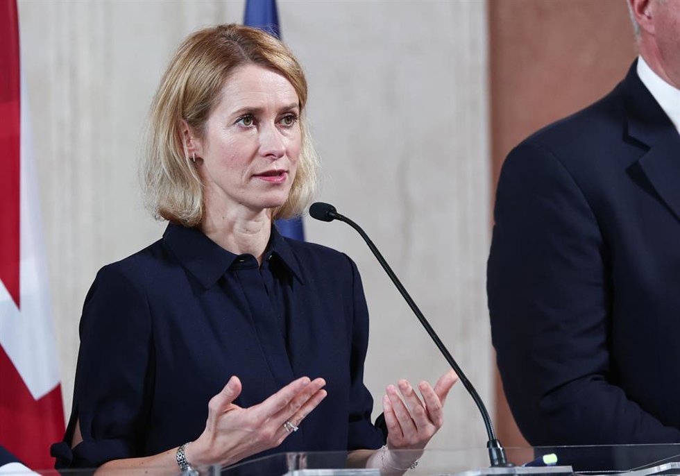 La Alta Representante de la UE, Kaja Kallas, en una reunión en Roma.