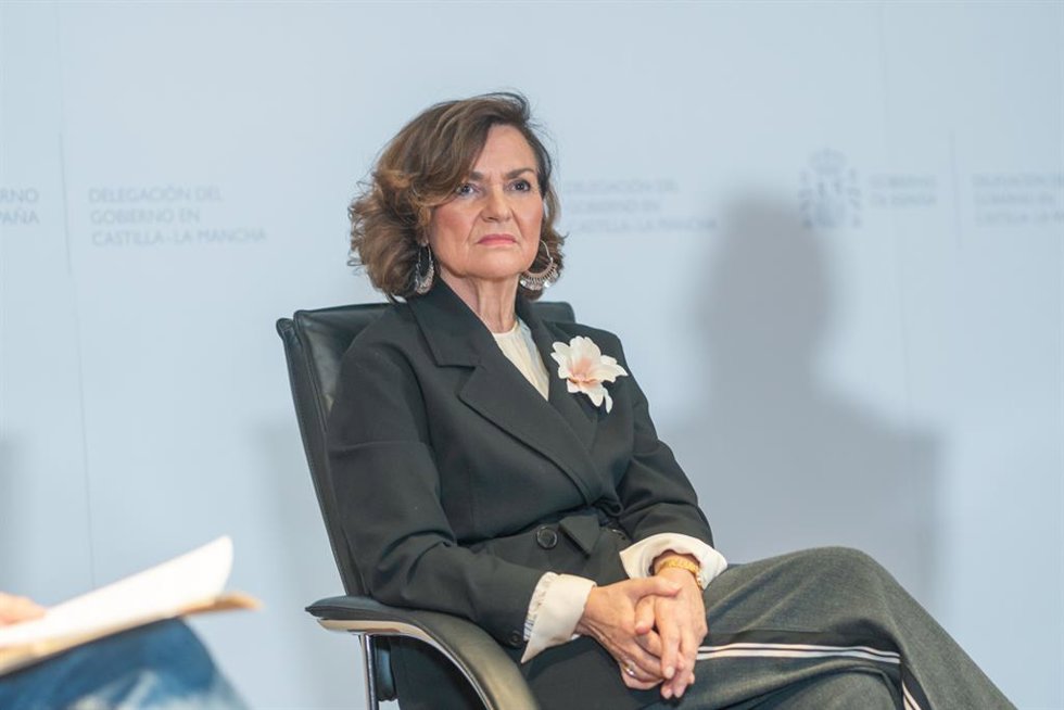 Archivo - La presidenta del Consejo de Estado, Carmen Calvo, durante el acto en homenaje a la Constitución, en el Palacio Provincial de la Diputación de Toledo, a 4 de diciembre de 2024, en Toledo, Castilla-La Mancha (España). 
