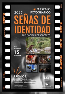 Cartel del premio de Fotografía Señas de Identidad de la Diputación de Cáceres