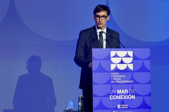 El president de la Generalitat de Catalunya, Salvador Illa, intervé durant l'II Fòrum Econòmic i Social del Mediterrani en el Palau de Fires i Congressos, a 17 de juny de 2025 a Màlaga (Andalusia, Espanya). 