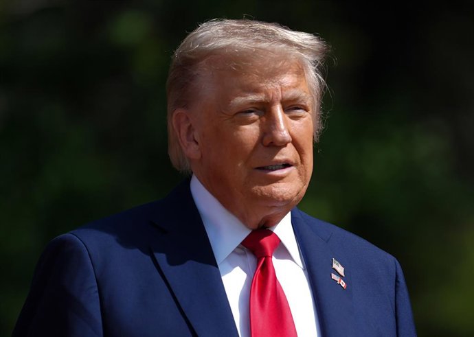 O presidente dos EUA, Donald Trump, em Kananaskis, Canadá.