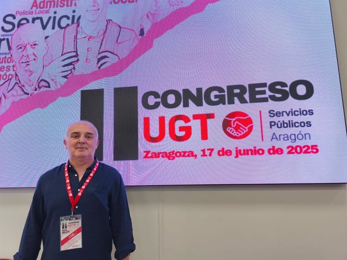 El secretario general de UGT Servicios Públicos Aragón, Miguel Sarasa.