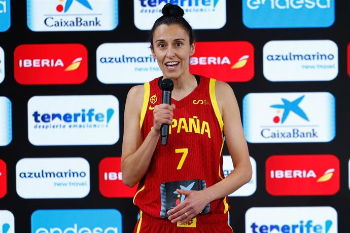 Alba Torrens durante la presentación de la selección española para el Eurobasket de 2025