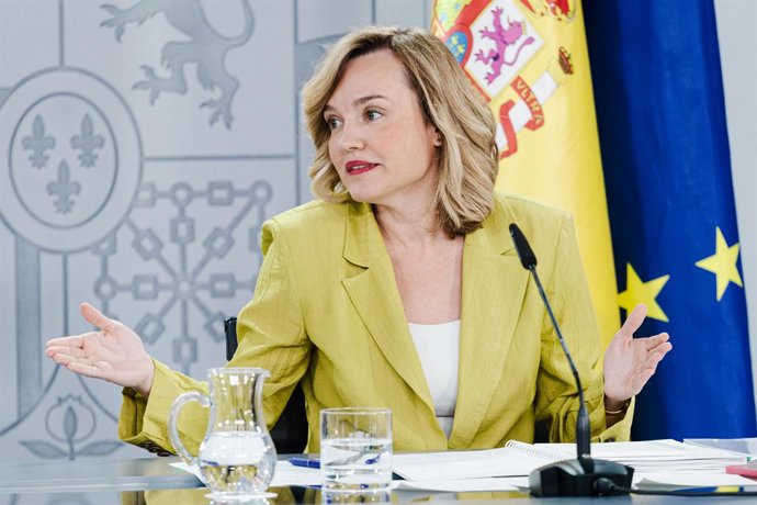 La ministra de Educación, FP y Deportes y vocera del Gobiernu, Pilar Alegría.